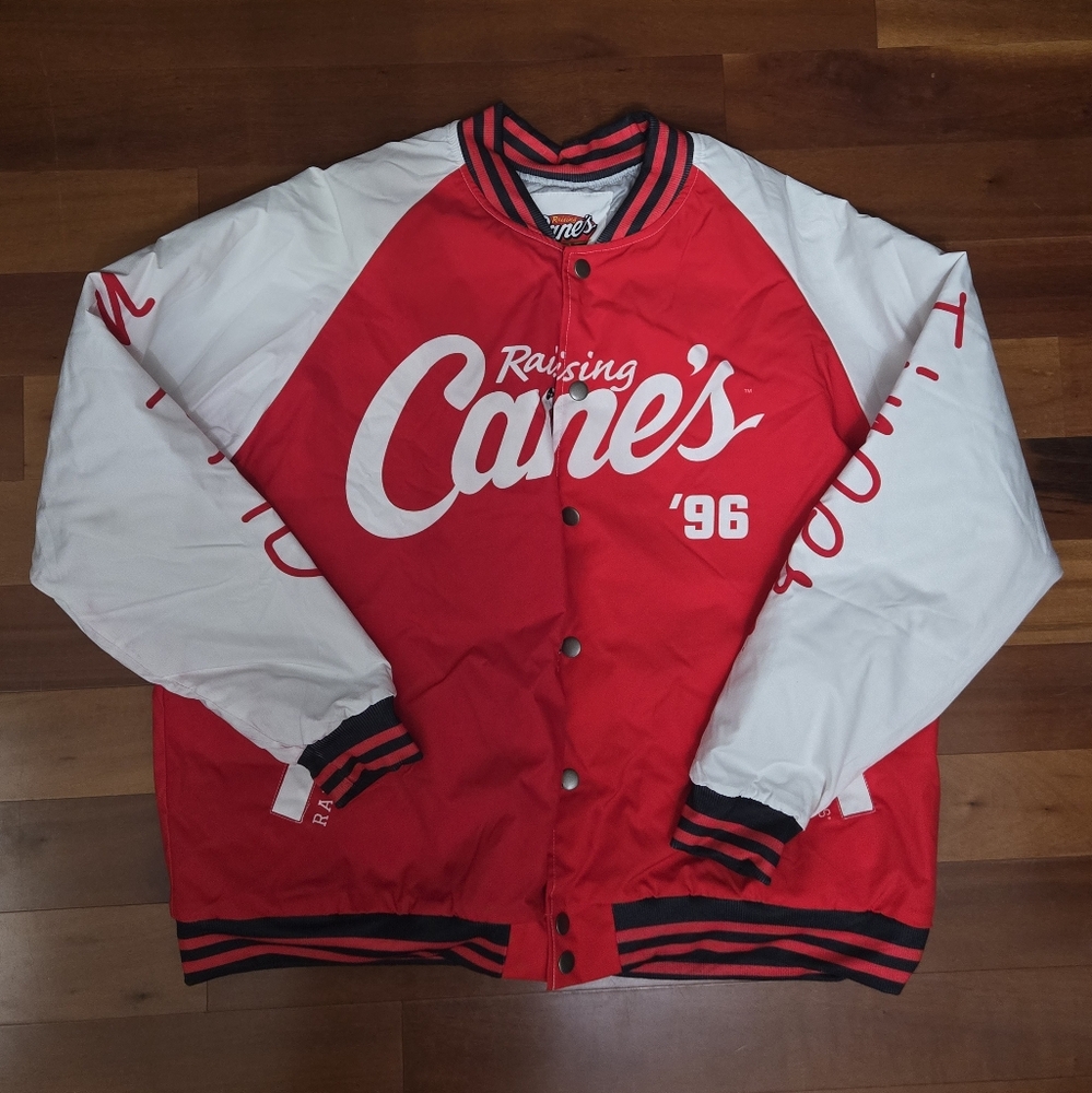 Red and White Bomber Jacket